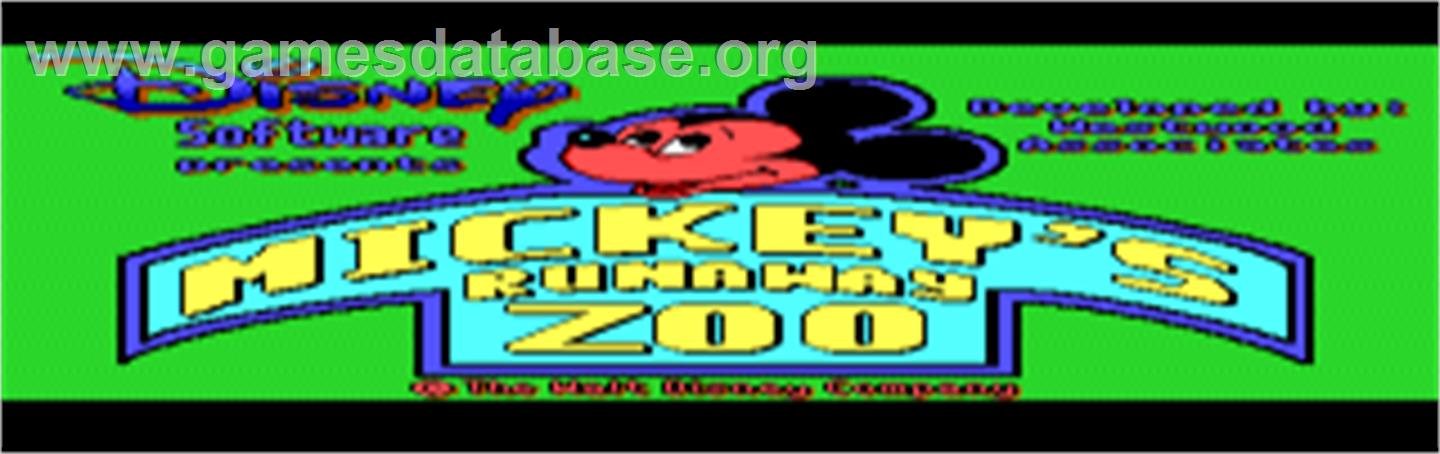 Mickey's Runaway Zoo - Commodore Amiga - Artwork - Title Screen