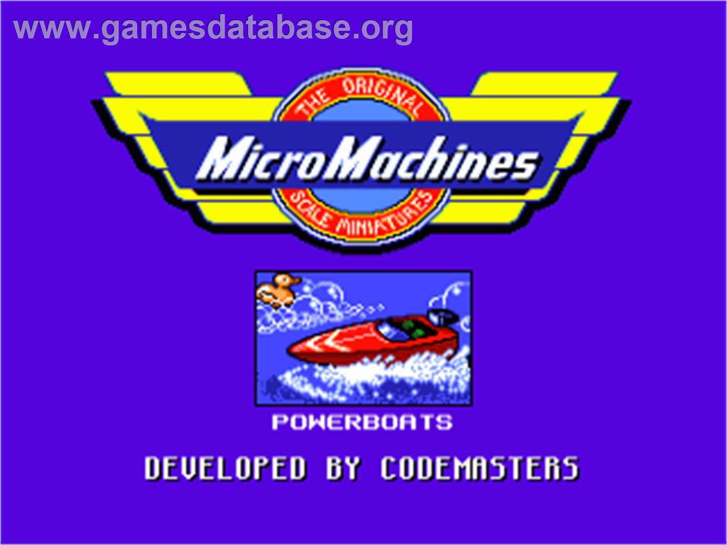 Micro Machines - Commodore Amiga - Artwork - Title Screen