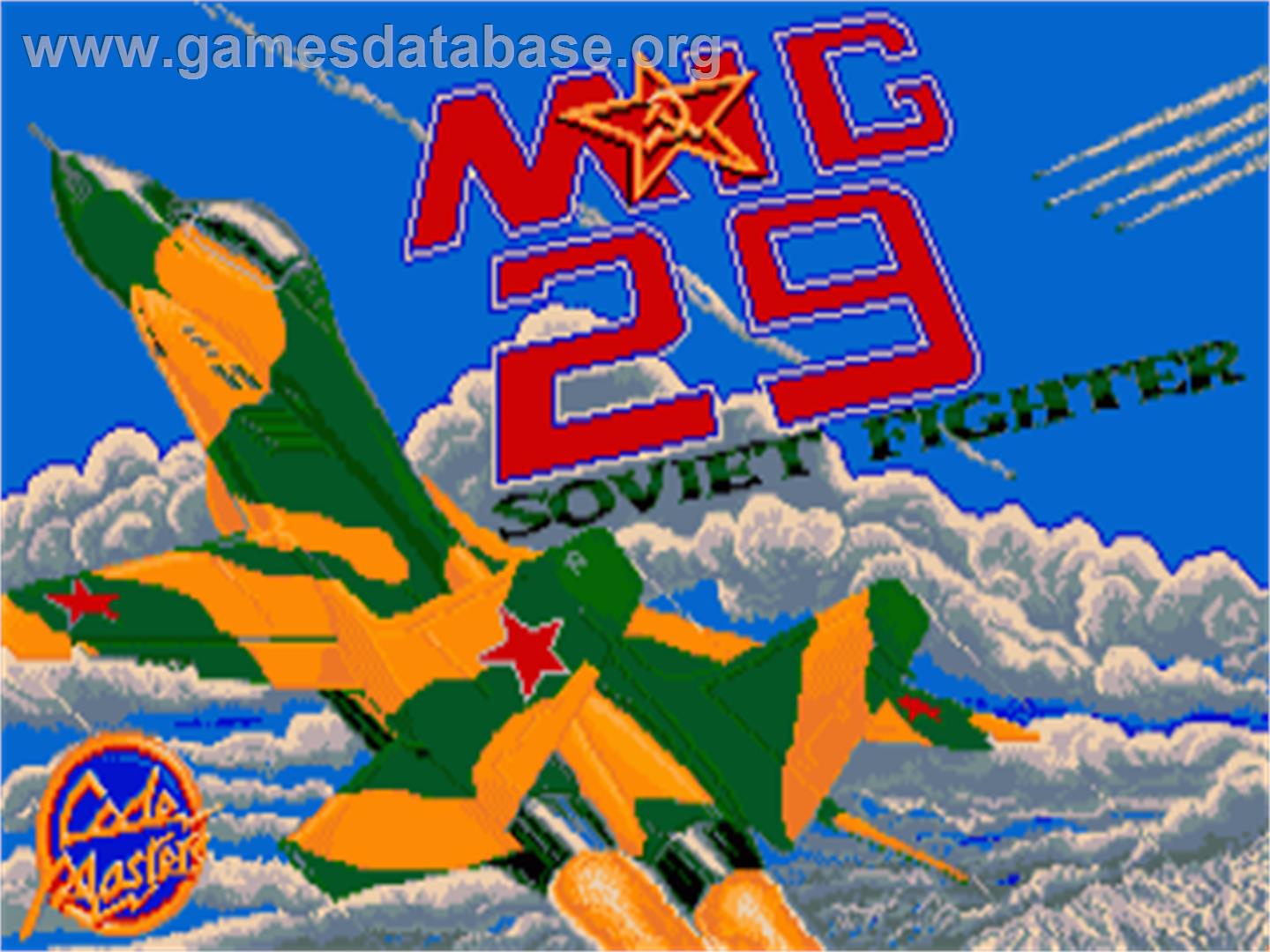 Mig-29 Soviet Fighter - Commodore Amiga - Artwork - Title Screen