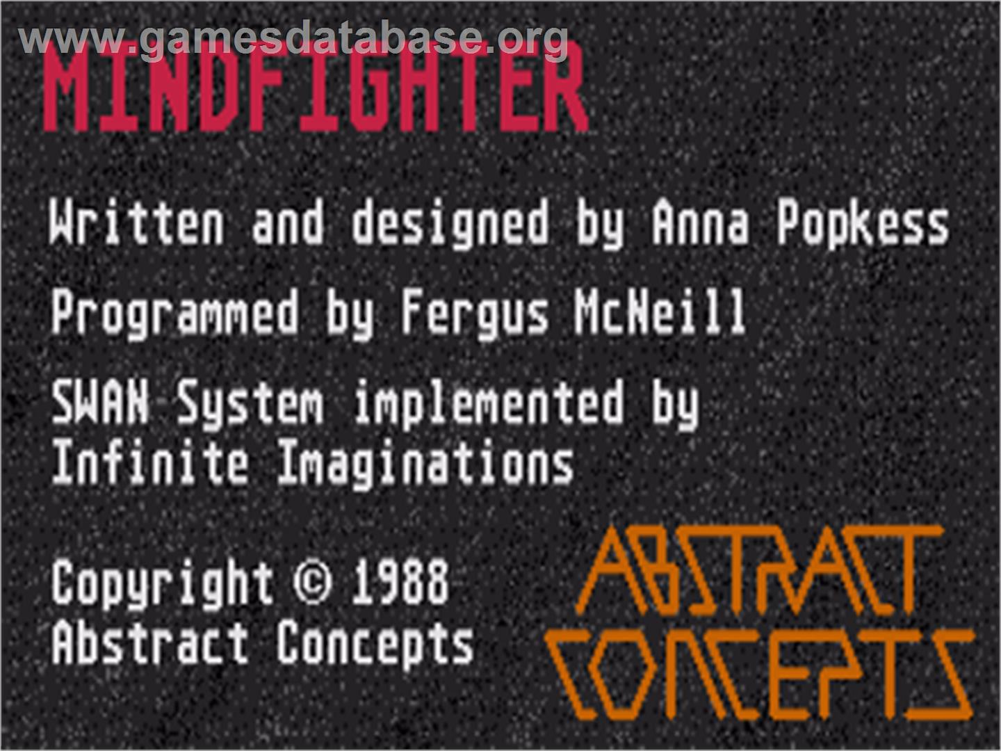 Mindfighter - Commodore Amiga - Artwork - Title Screen