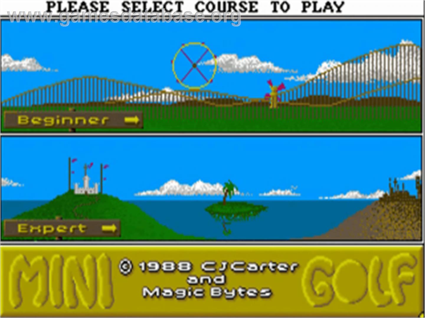 Mini Golf - Commodore Amiga - Artwork - Title Screen