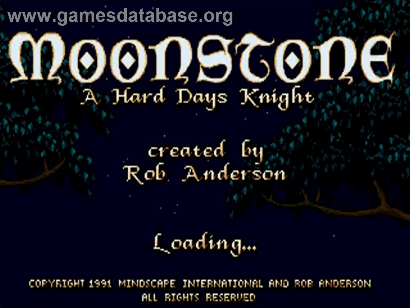 Moonstone: A Hard Days Knight - Commodore Amiga - Artwork - Title Screen