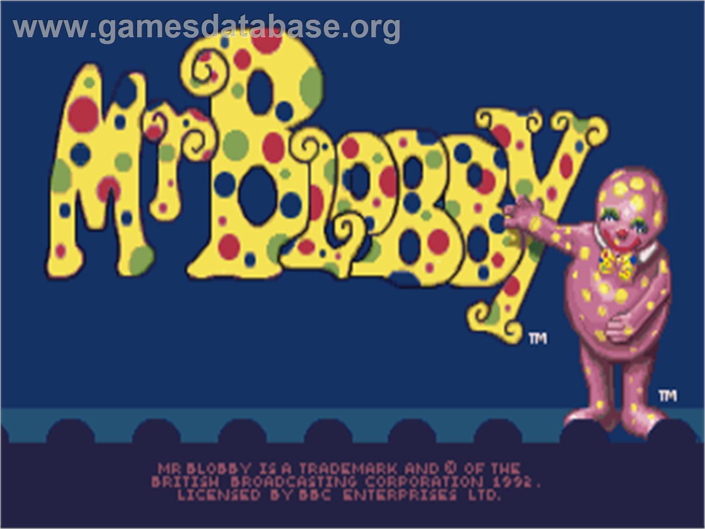 Mr. Blobby - Commodore Amiga - Artwork - Title Screen