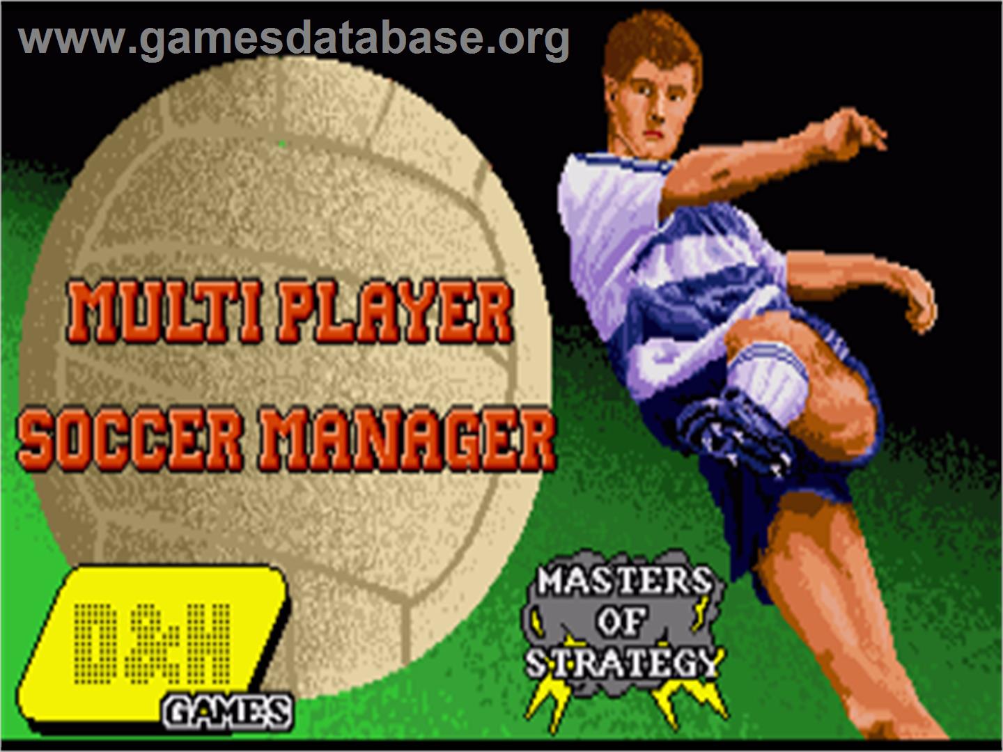 Multi-player Soccer Manager - Commodore Amiga - Artwork - Title Screen