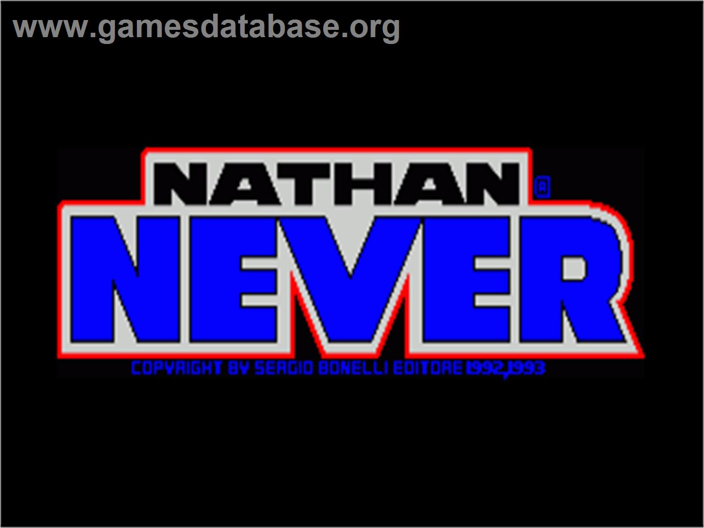 Nathan Never - Commodore Amiga - Artwork - Title Screen