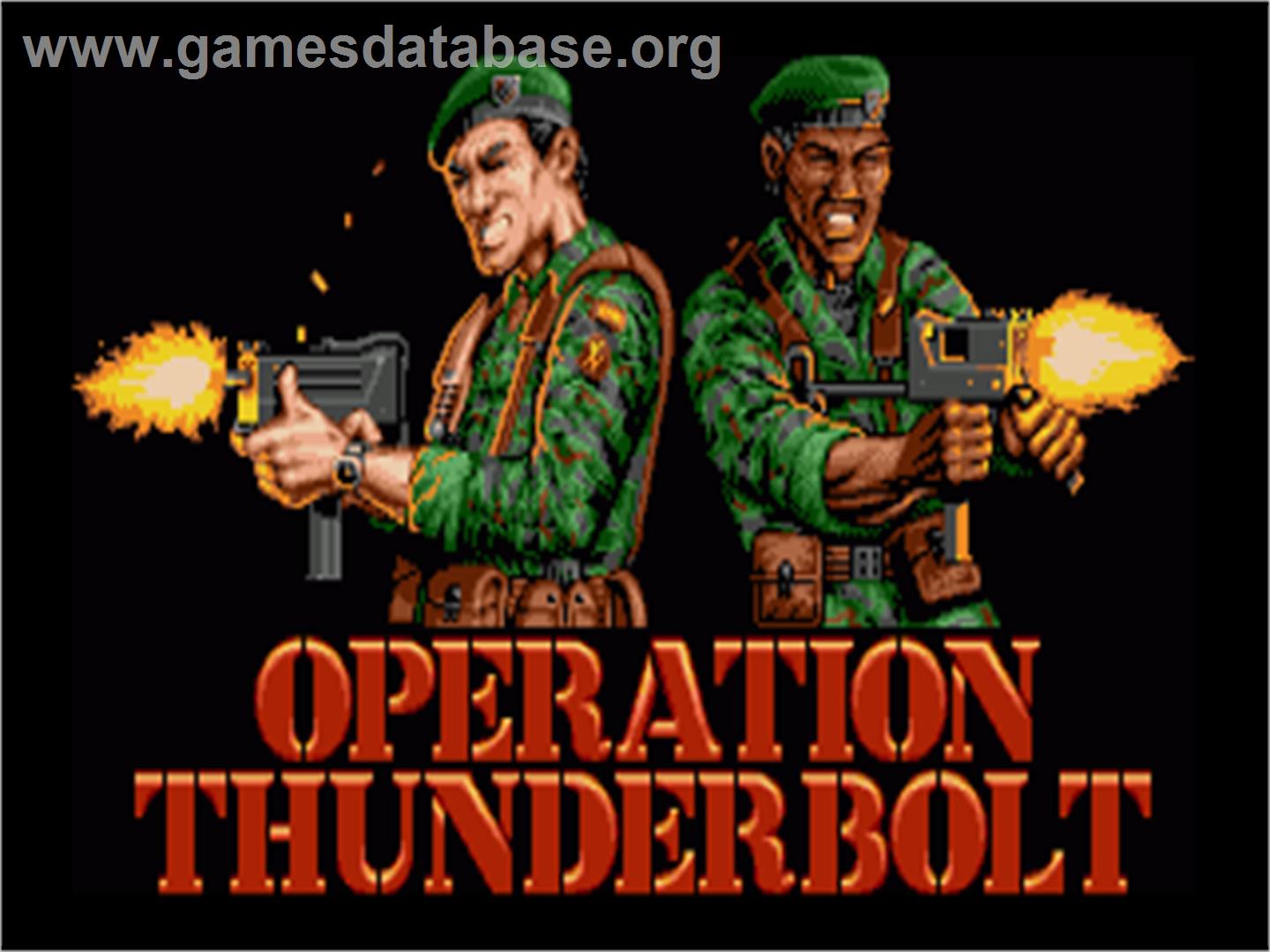 Operation Thunderbolt - Commodore Amiga - Artwork - Title Screen