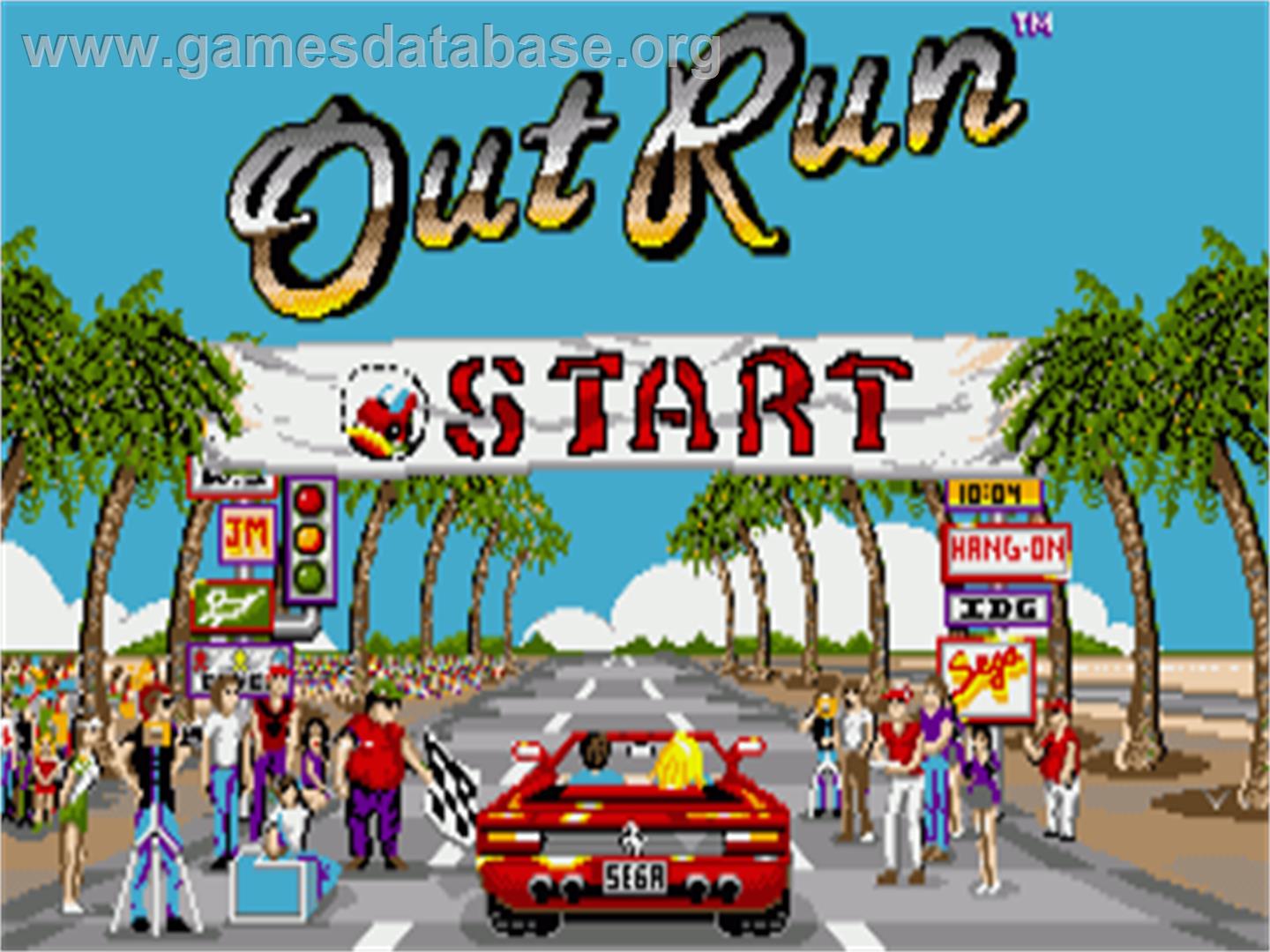 Out Run (Sega) - Commodore Amiga - Artwork - Title Screen