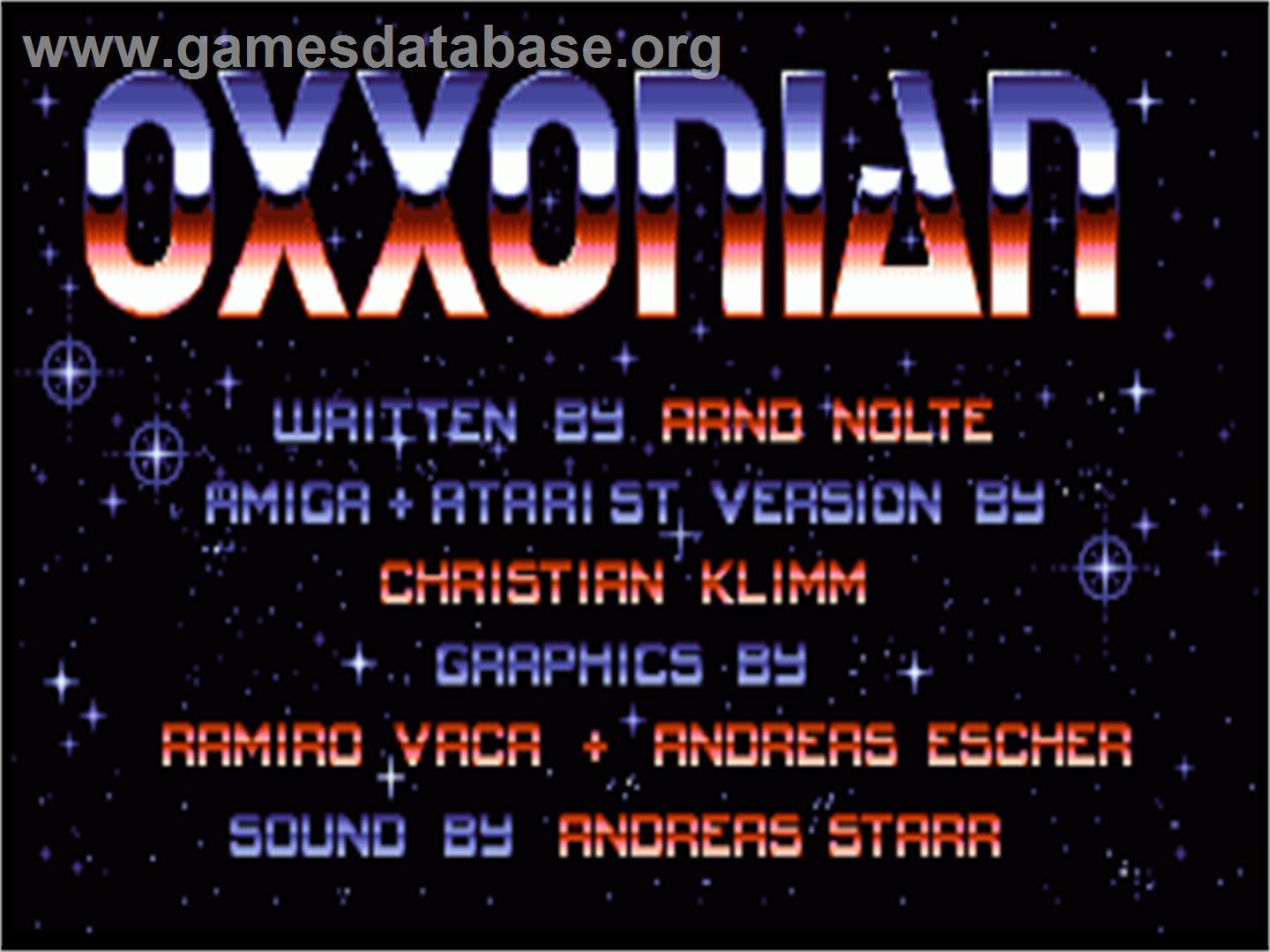 Oxxonian - Commodore Amiga - Artwork - Title Screen