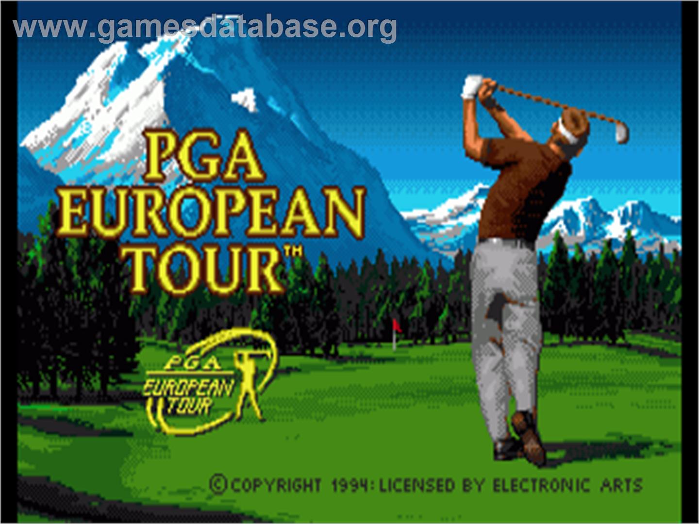 PGA European Tour - Commodore Amiga - Artwork - Title Screen