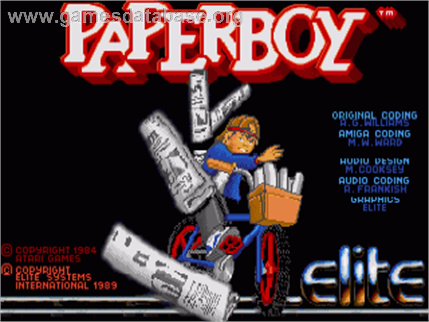 Paperboy - Commodore Amiga - Artwork - Title Screen