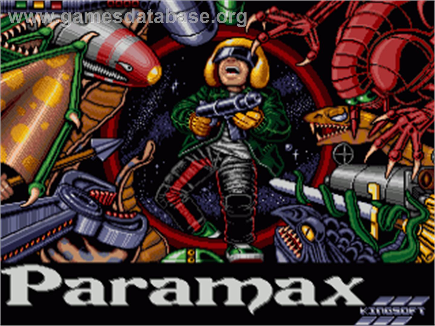 Paramax - Commodore Amiga - Artwork - Title Screen