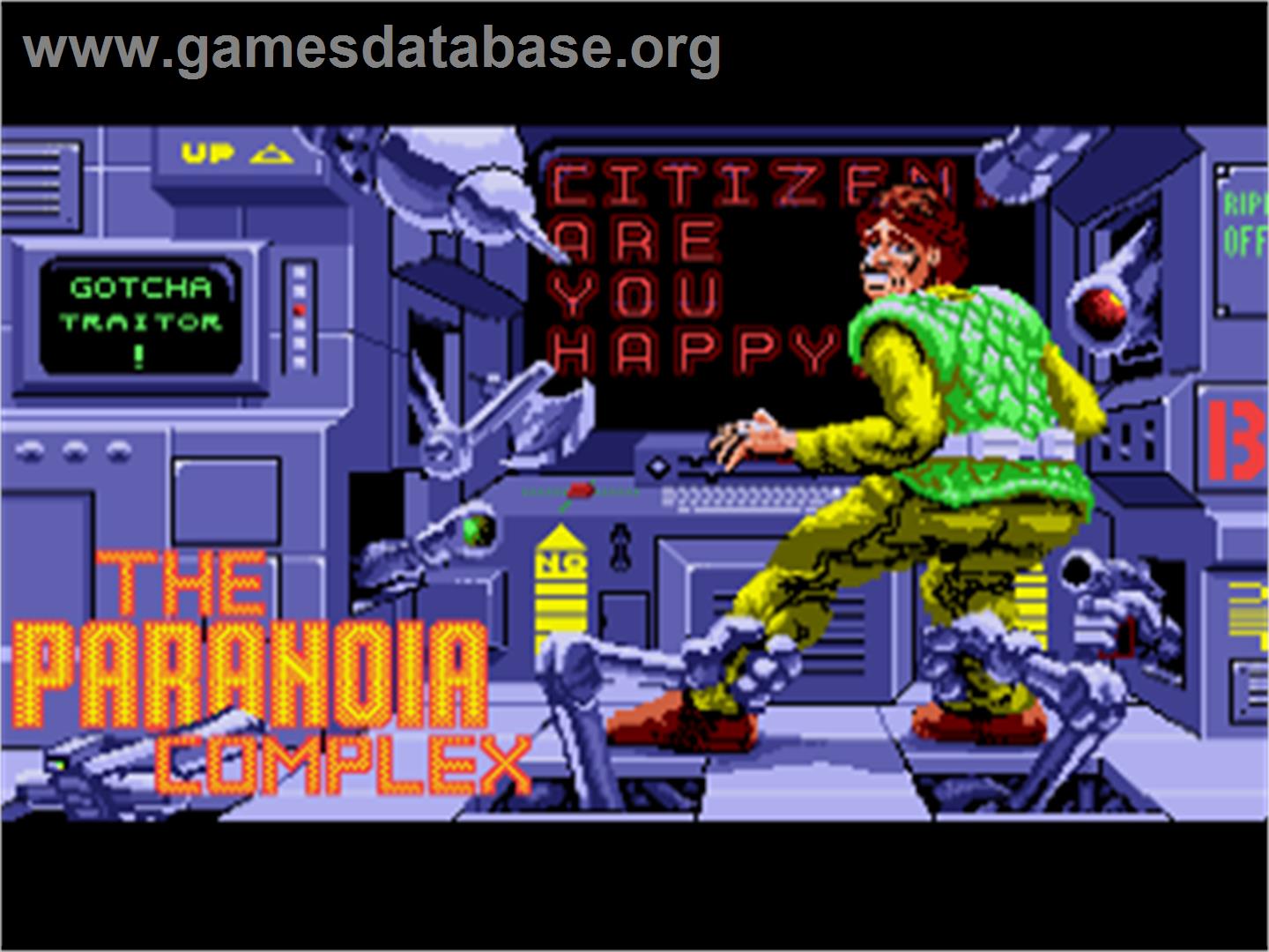 Paranoia Complex, The - Commodore Amiga - Artwork - Title Screen