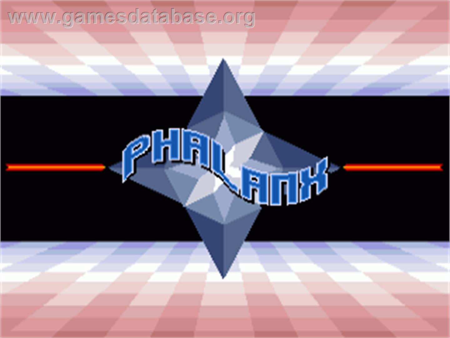 Phalanx - Commodore Amiga - Artwork - Title Screen