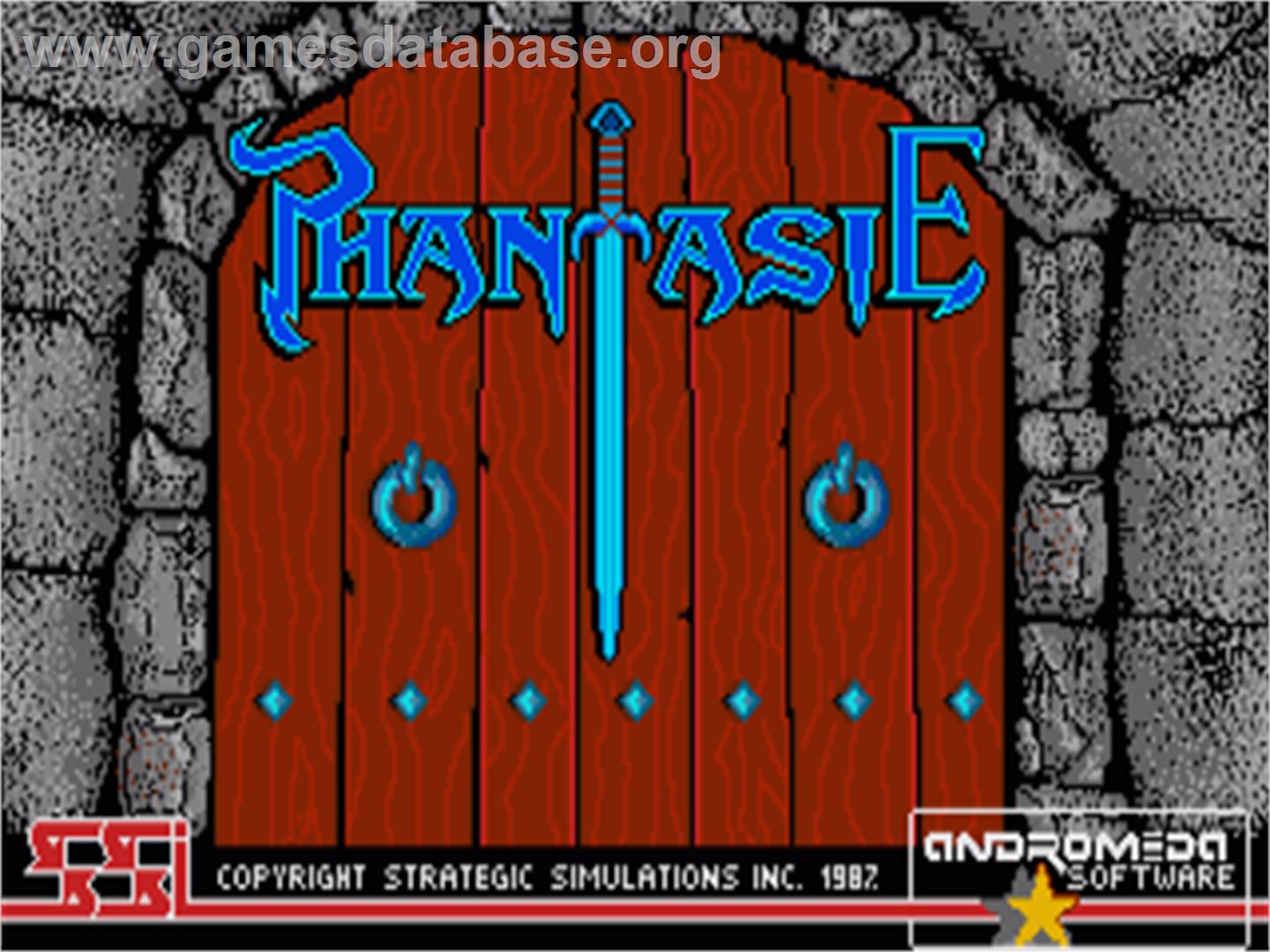Phantasie - Commodore Amiga - Artwork - Title Screen