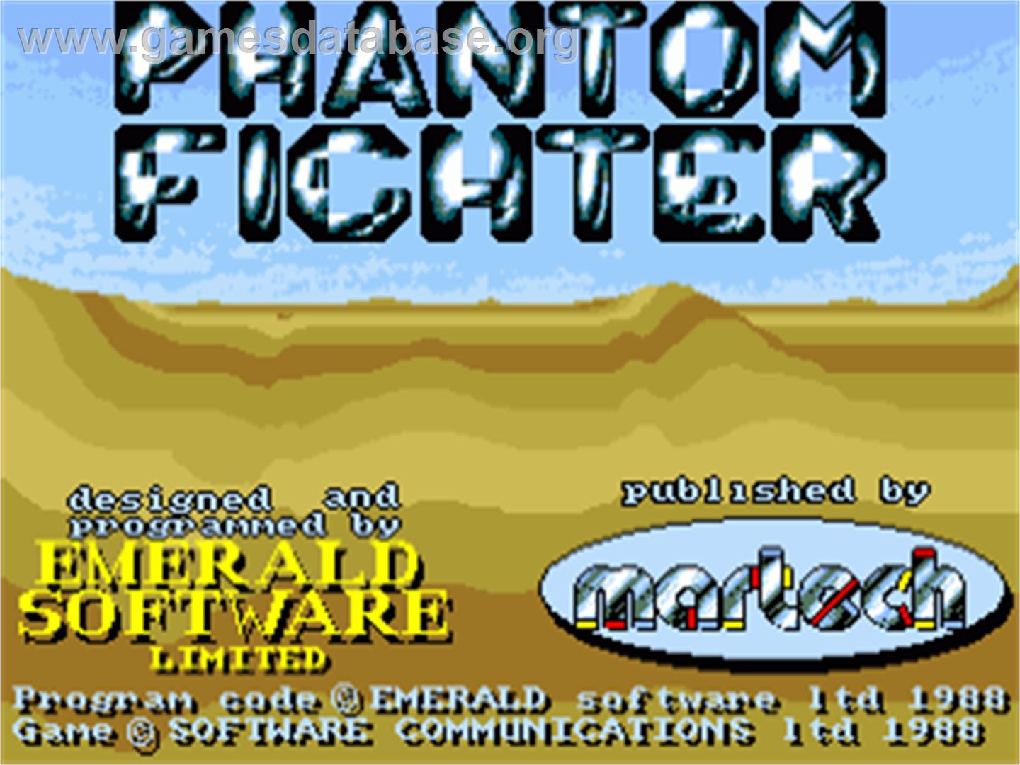 Phantom Fighter - Commodore Amiga - Artwork - Title Screen
