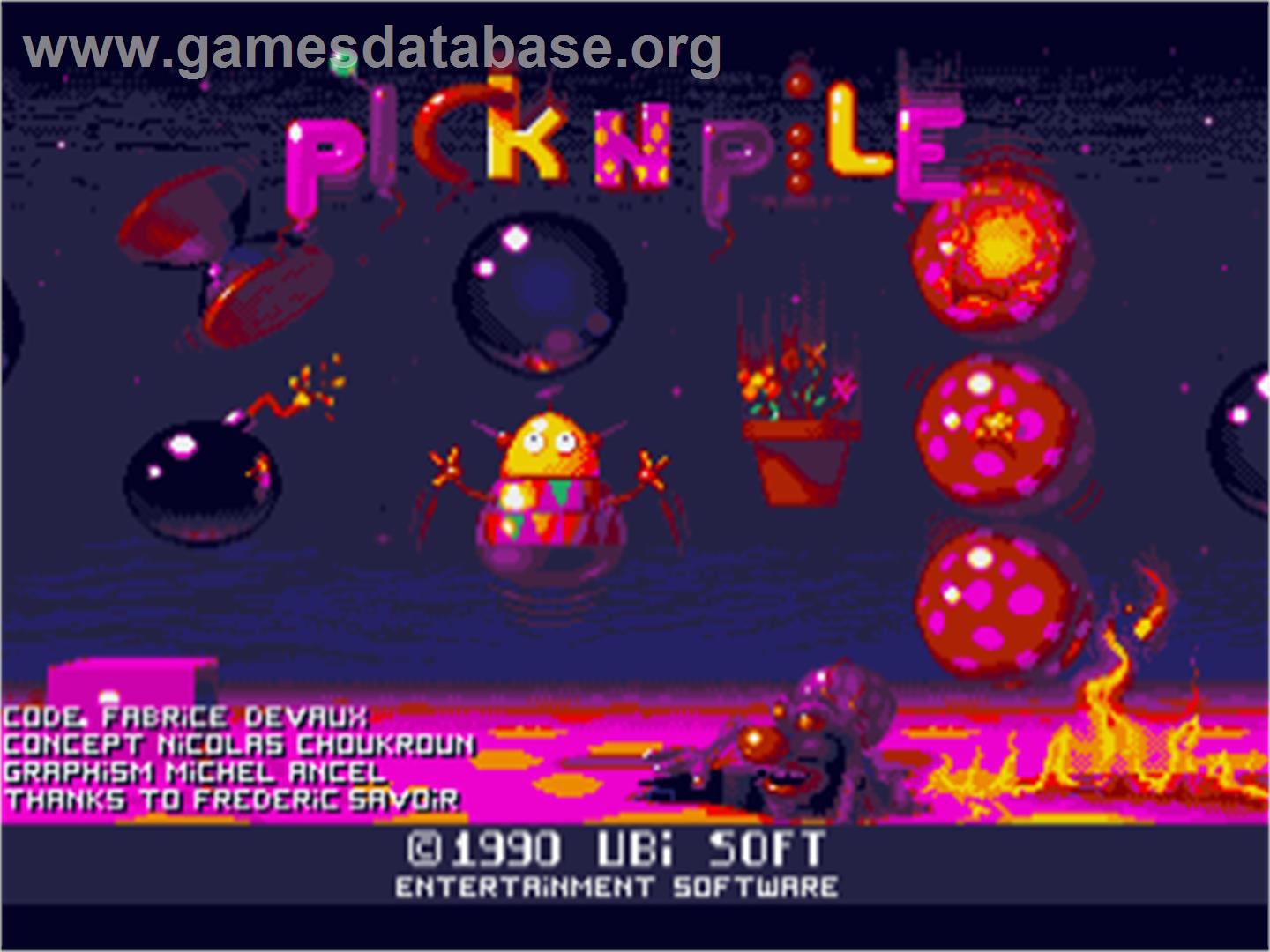 Pick'n Pile - Commodore Amiga - Artwork - Title Screen