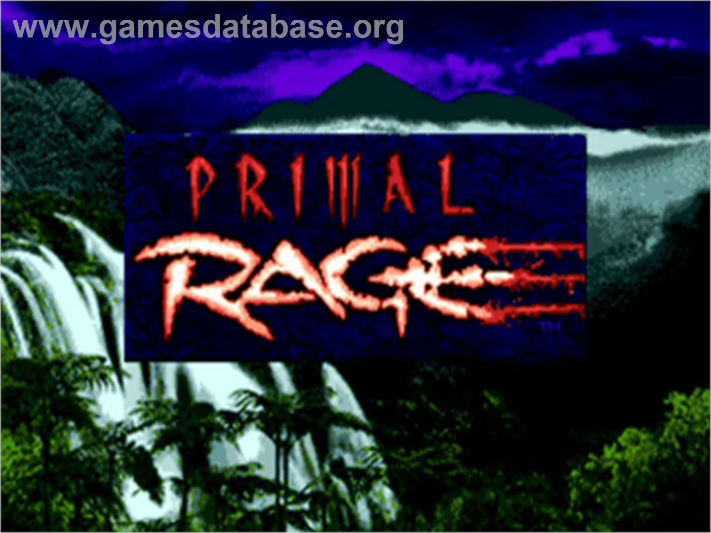 Primal Rage - Commodore Amiga - Artwork - Title Screen