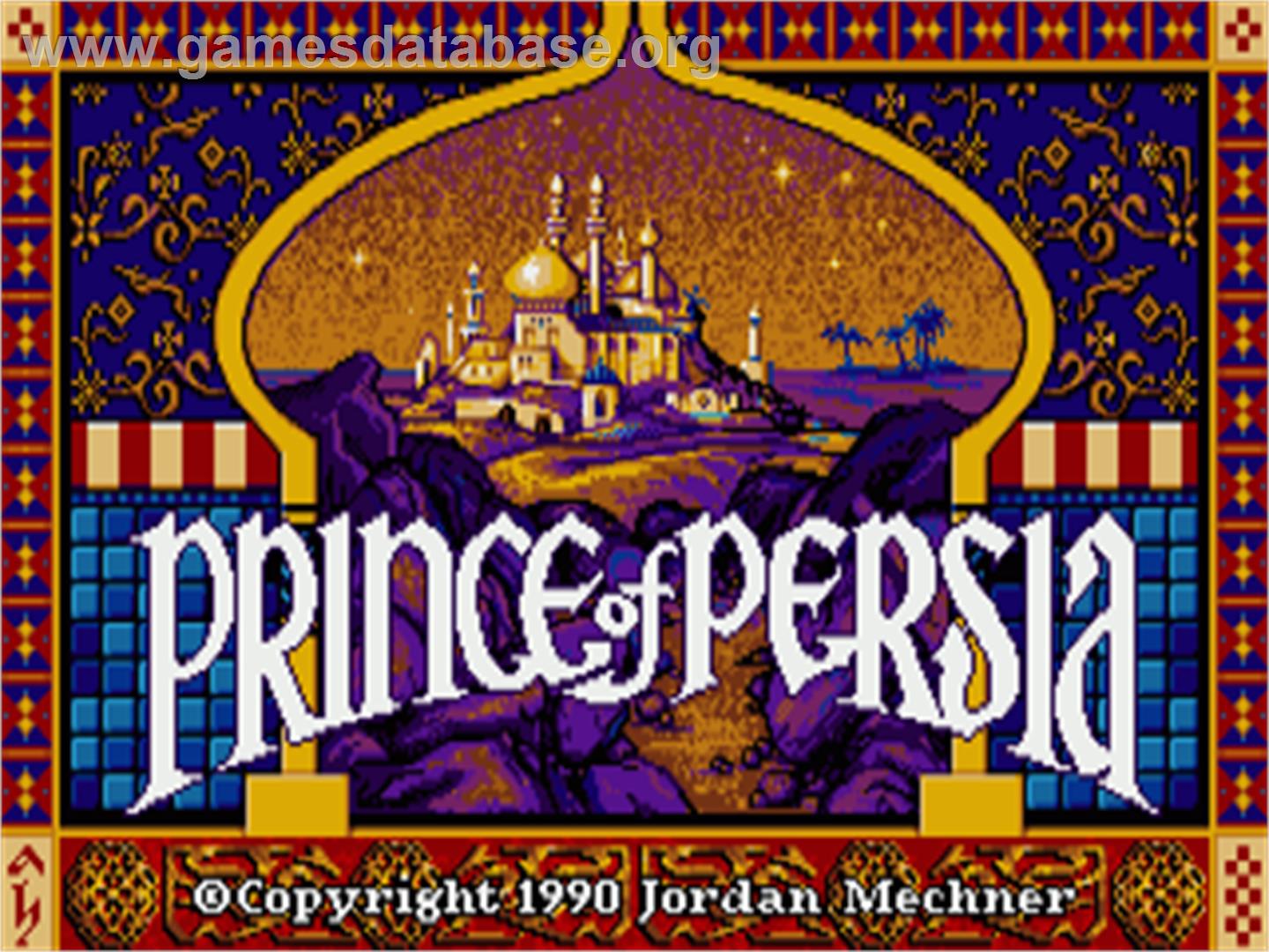 Prince of Persia - Commodore Amiga - Artwork - Title Screen