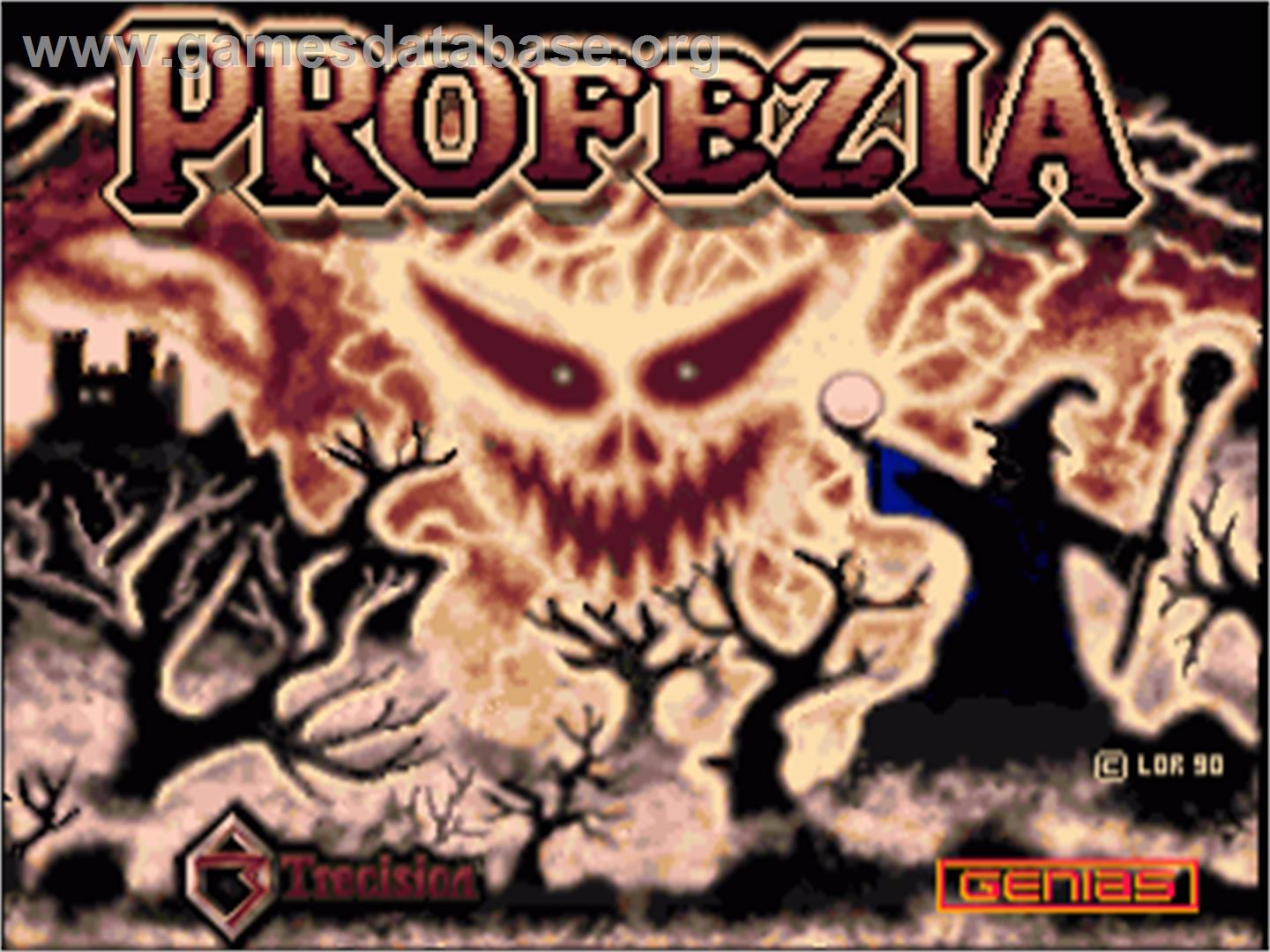 Profezia - Commodore Amiga - Artwork - Title Screen
