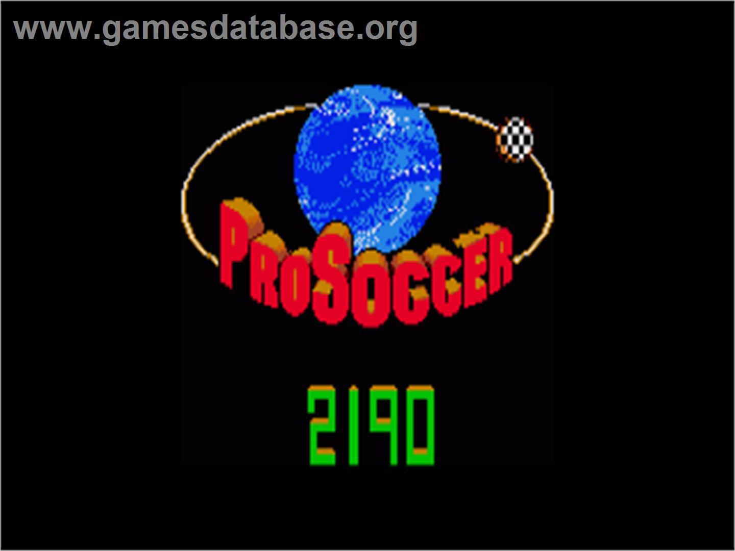 Prosoccer 2190 - Commodore Amiga - Artwork - Title Screen