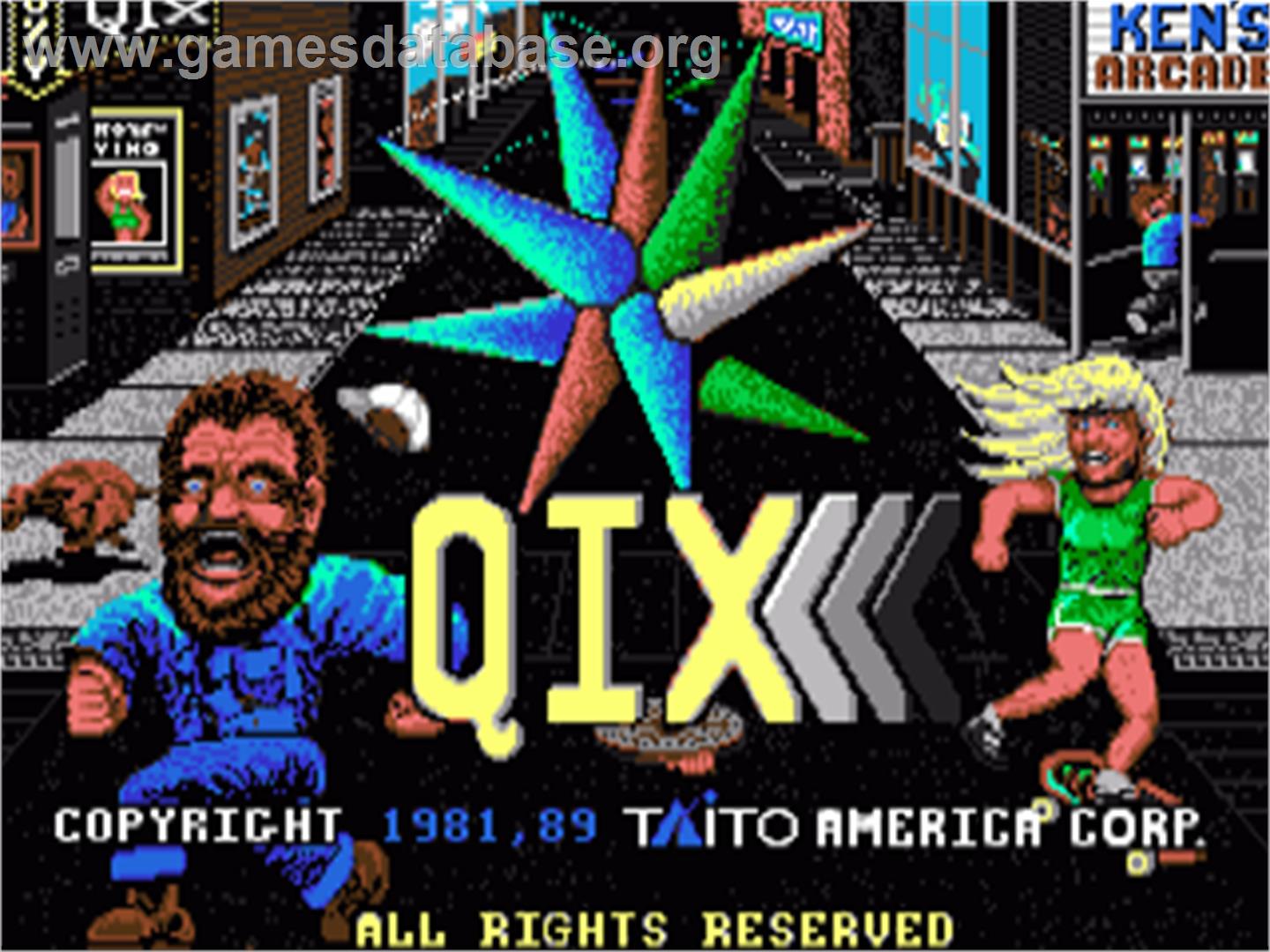 Qix - Commodore Amiga - Artwork - Title Screen