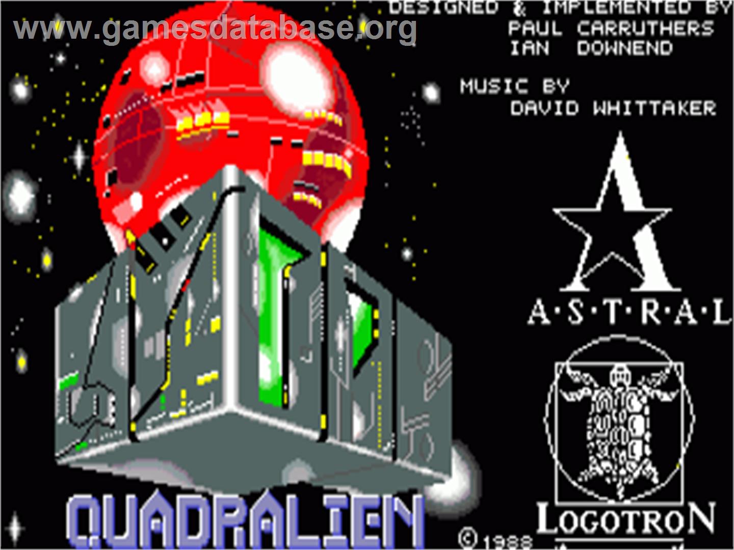 Quadralien - Commodore Amiga - Artwork - Title Screen