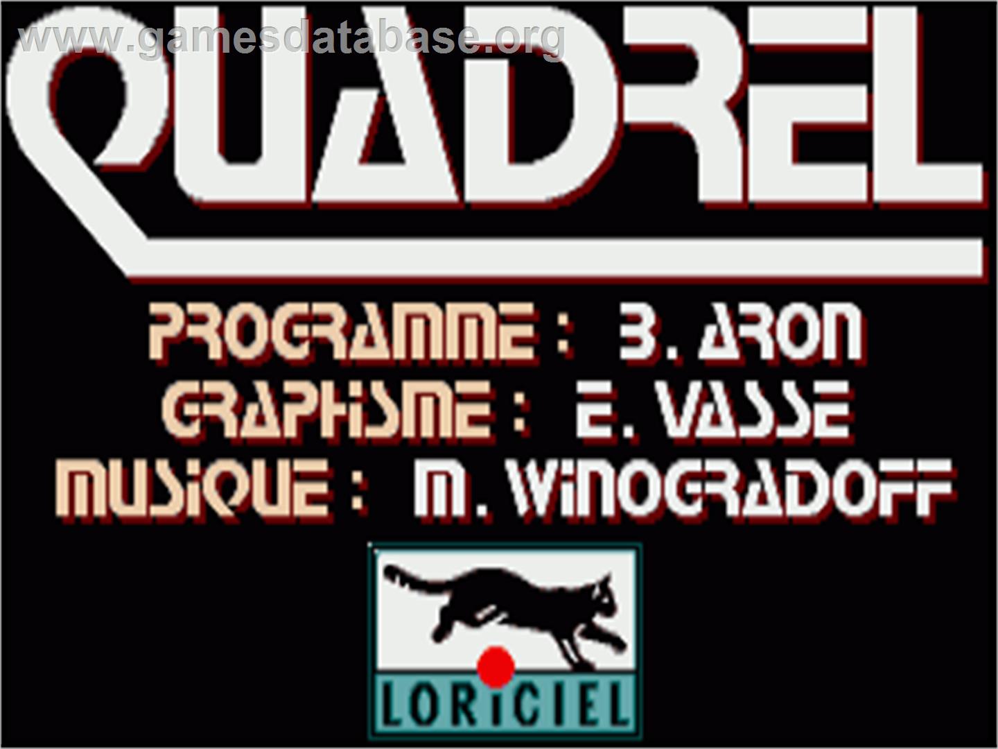 Quadrel - Commodore Amiga - Artwork - Title Screen