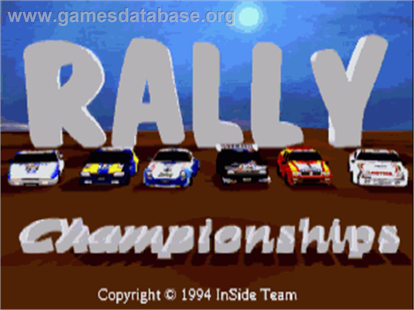 Rally Championships - Commodore Amiga - Artwork - Title Screen