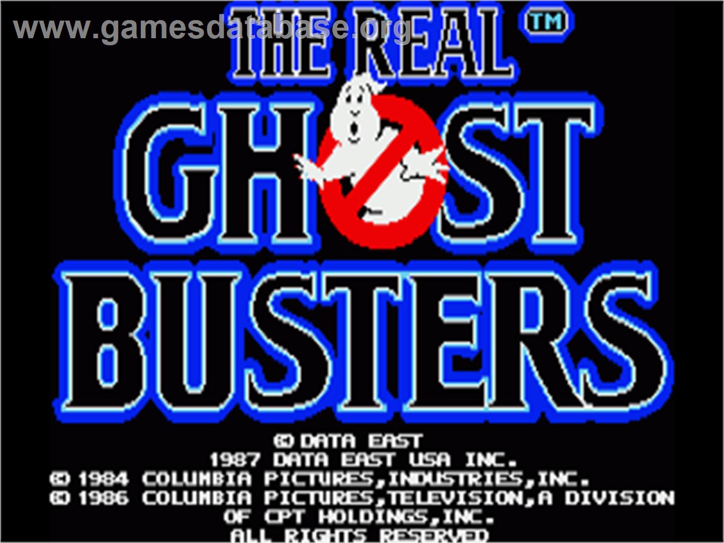 Real Ghostbusters, The - Commodore Amiga - Artwork - Title Screen