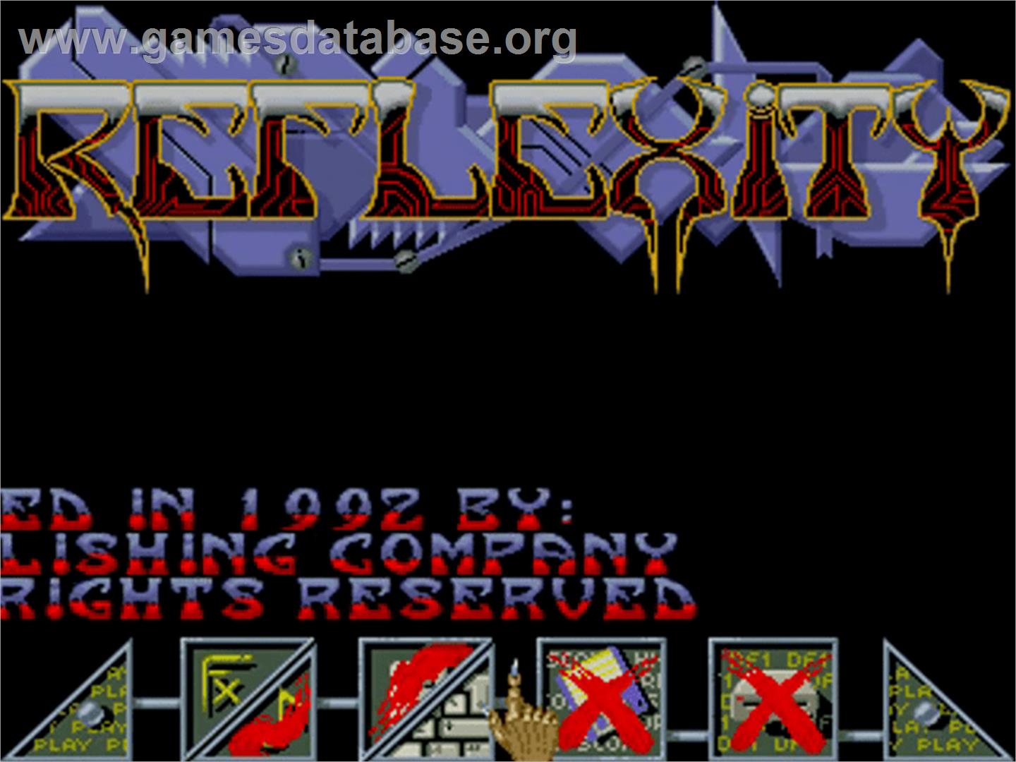 Reflexity - Commodore Amiga - Artwork - Title Screen
