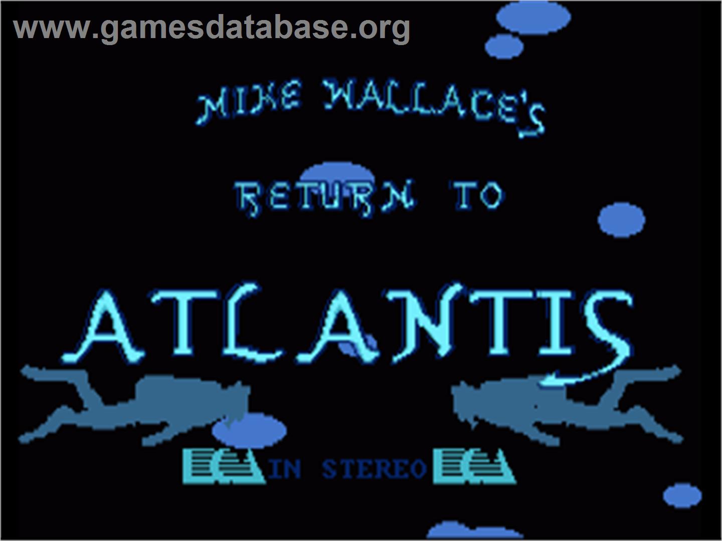 Return to Atlantis - Commodore Amiga - Artwork - Title Screen