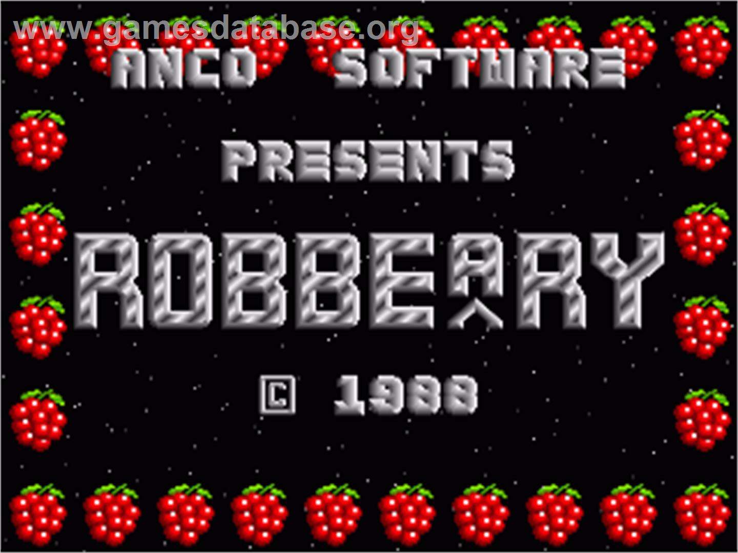 Robbeary - Commodore Amiga - Artwork - Title Screen