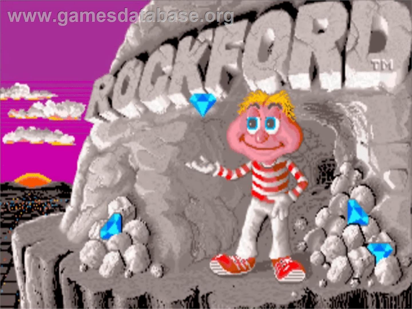 Rockford: The Arcade Game - Commodore Amiga - Artwork - Title Screen