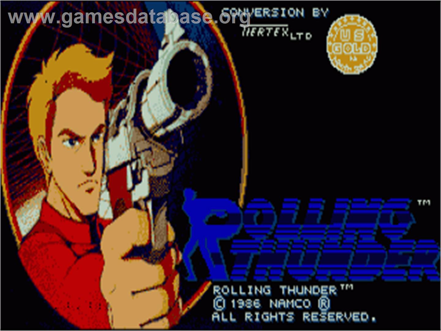 Rolling Thunder - Commodore Amiga - Artwork - Title Screen