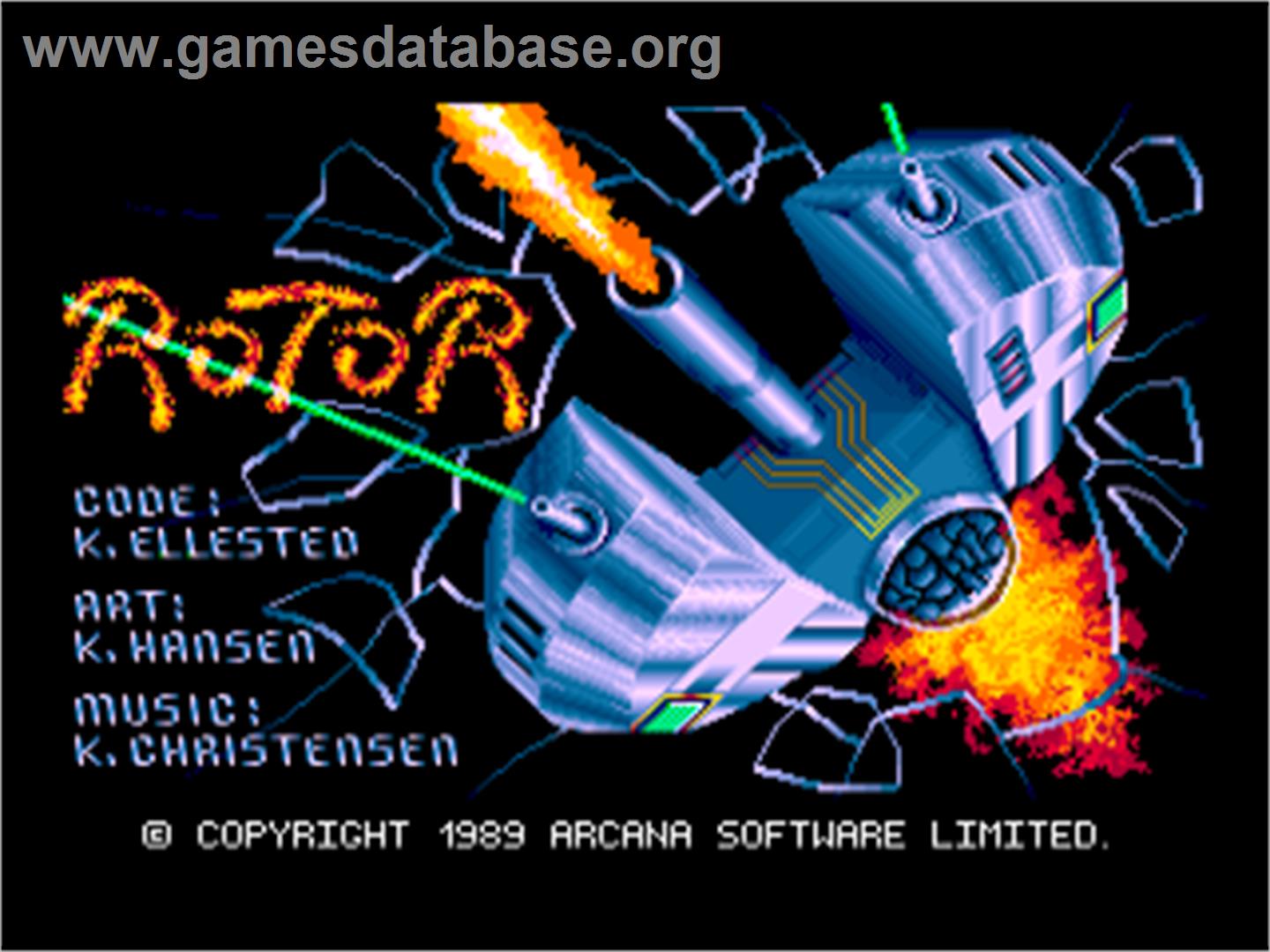 Rotor - Commodore Amiga - Artwork - Title Screen