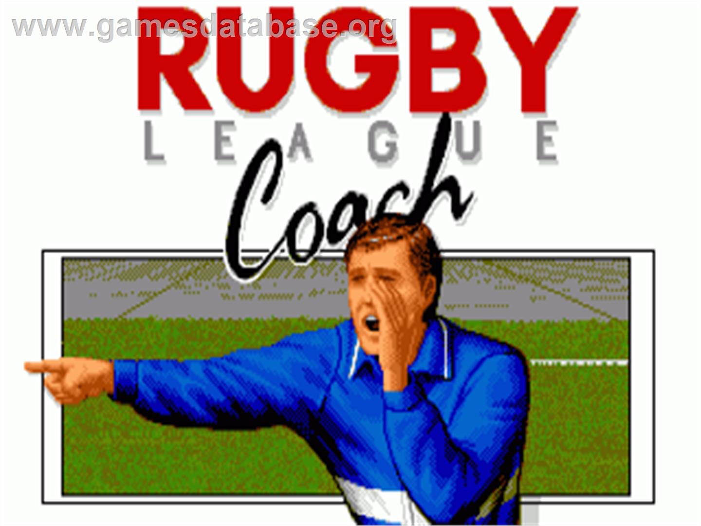 Rugby League Coach - Commodore Amiga - Artwork - Title Screen