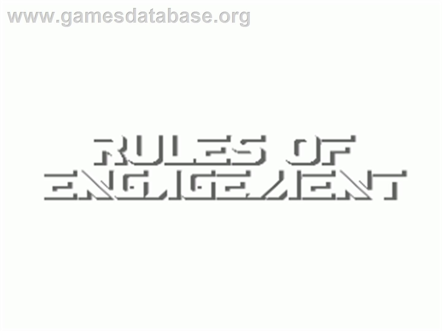 Rules of Engagement - Commodore Amiga - Artwork - Title Screen