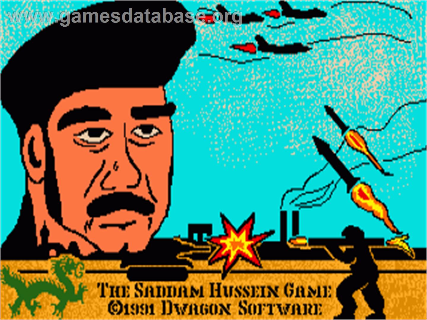 Saddam Hussein Game, The - Commodore Amiga - Artwork - Title Screen