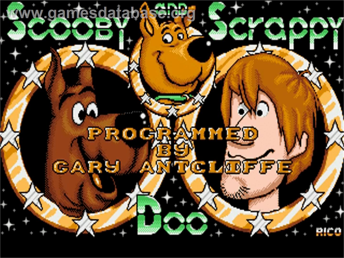 Scooby Doo and Scrappy Doo - Commodore Amiga - Artwork - Title Screen