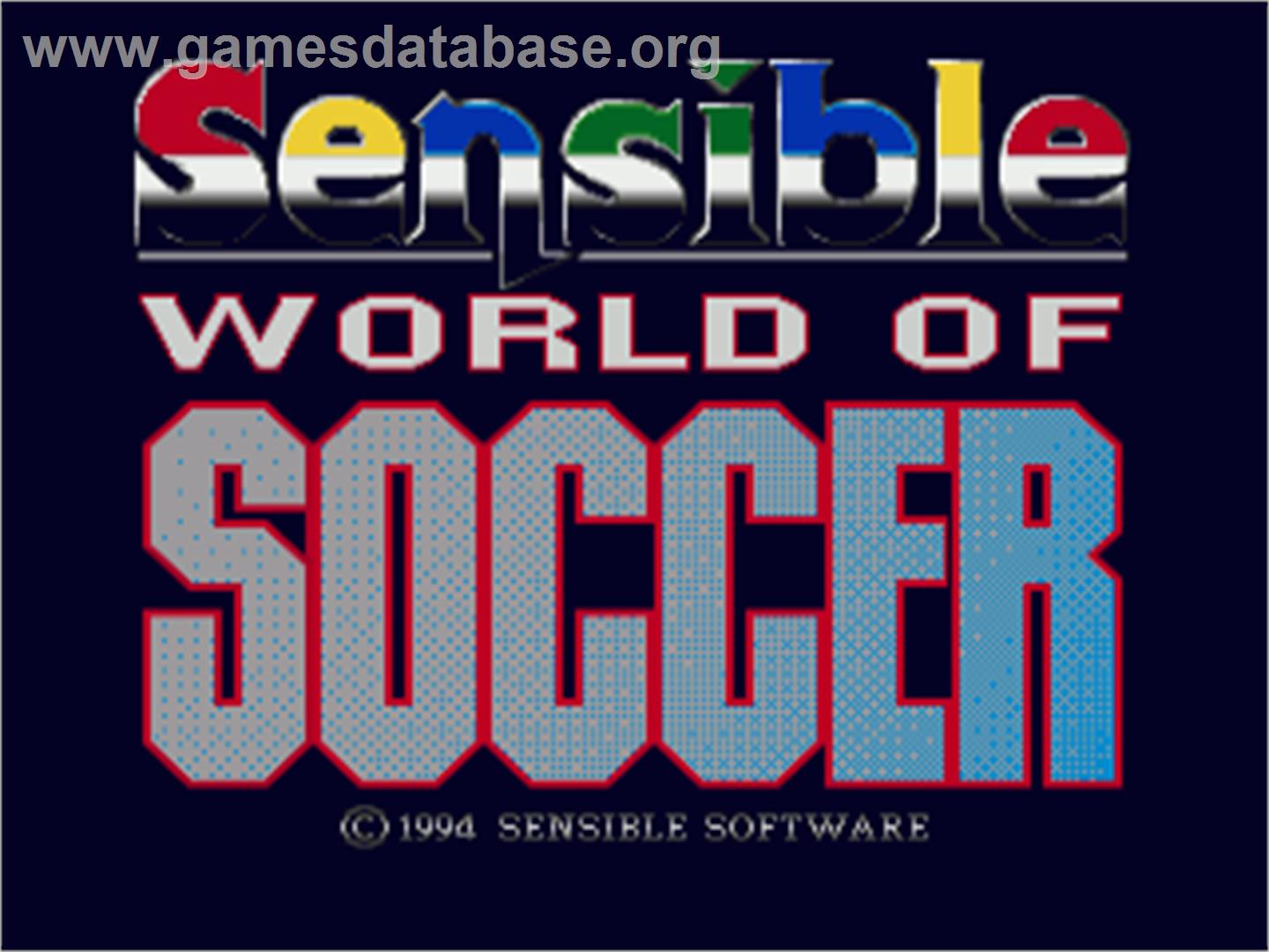 Sensible World Of Soccer - Commodore Amiga - Artwork - Title Screen