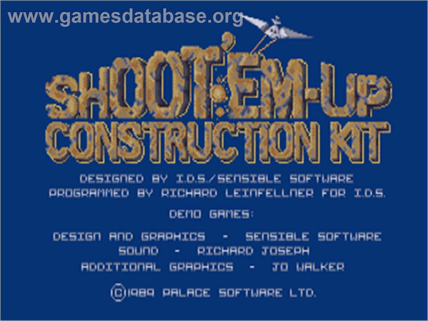 Shoot'em-up Construction Kit - Commodore Amiga - Artwork - Title Screen