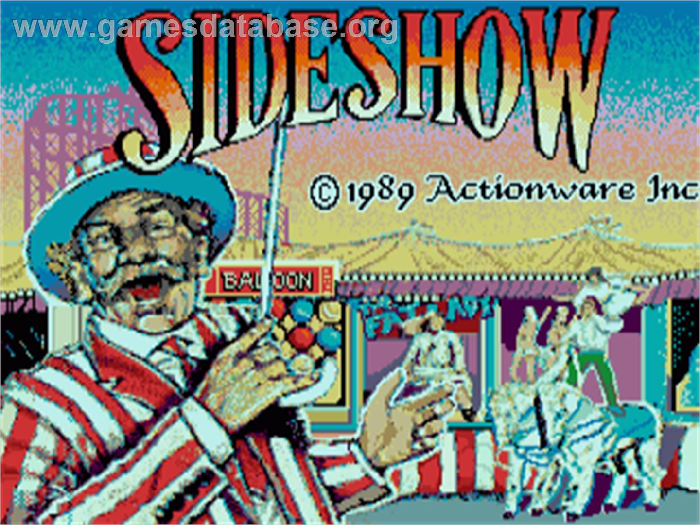 SideShow - Commodore Amiga - Artwork - Title Screen