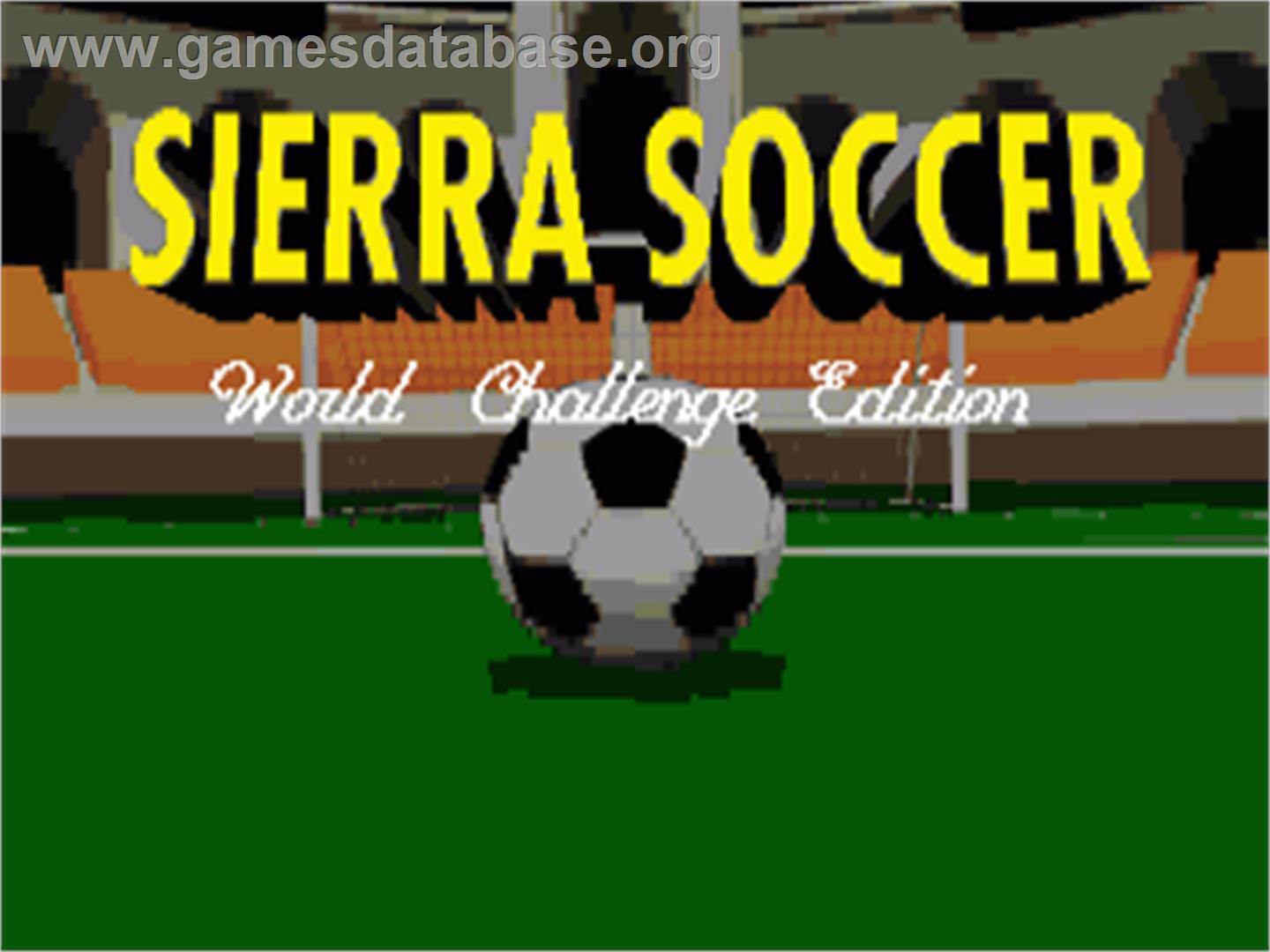 Sierra Soccer - World Challenge Edition - Commodore Amiga - Artwork - Title Screen