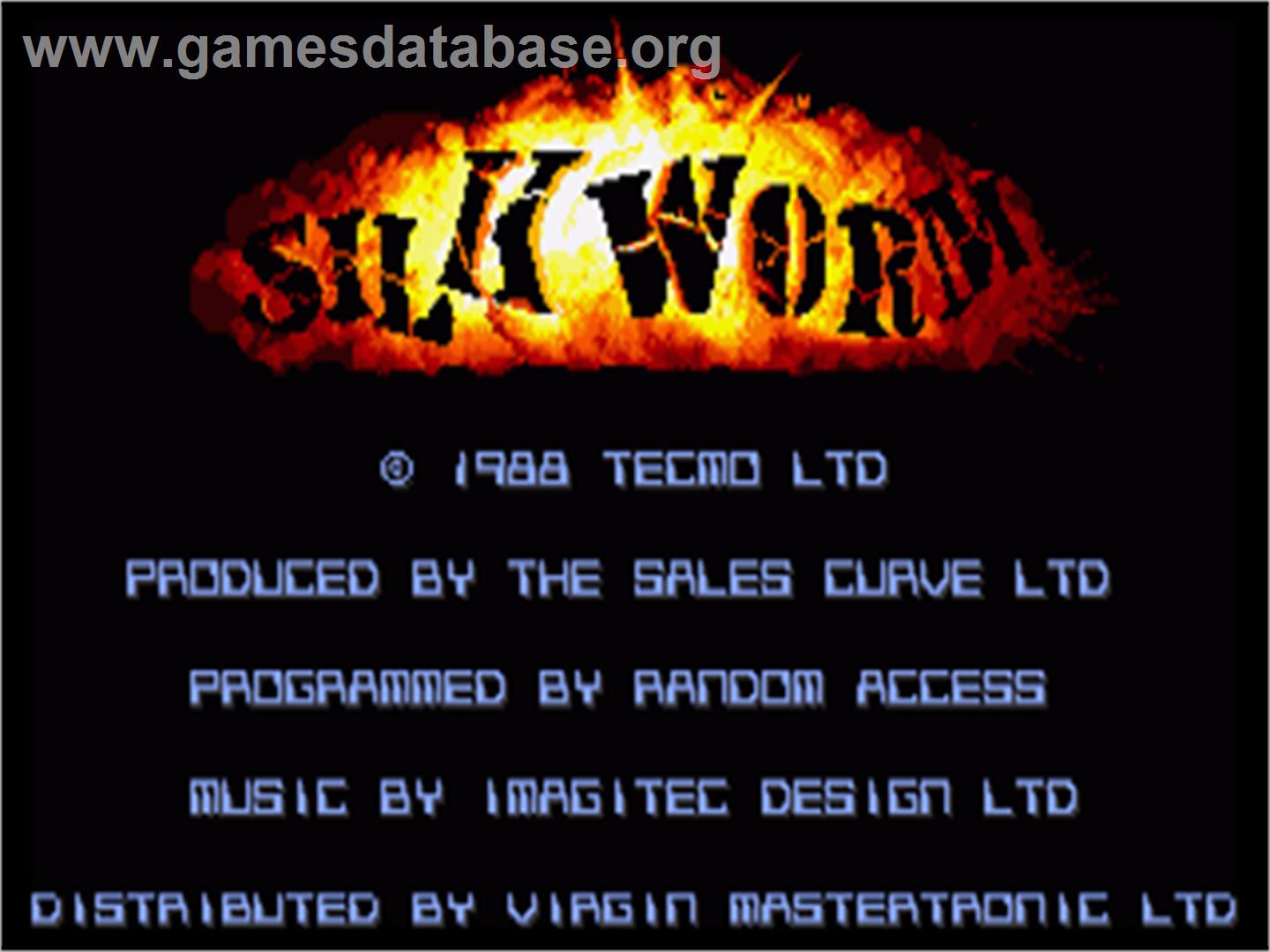 Silkworm - Commodore Amiga - Artwork - Title Screen