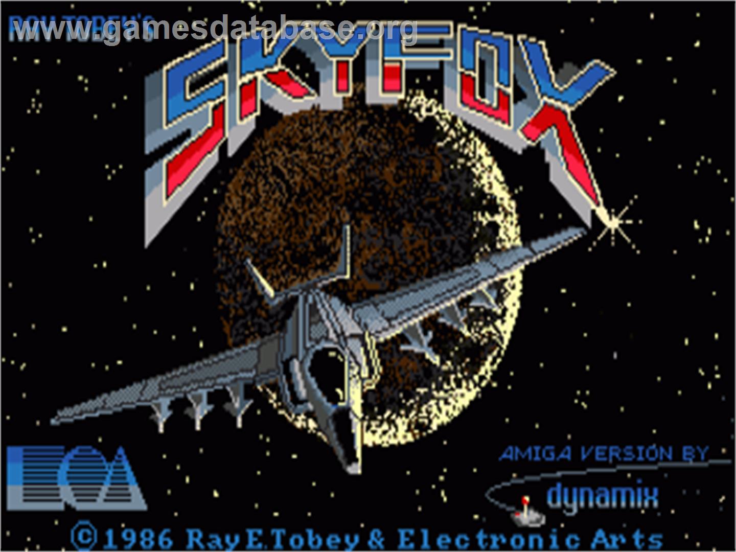 Sky Fox - Commodore Amiga - Artwork - Title Screen