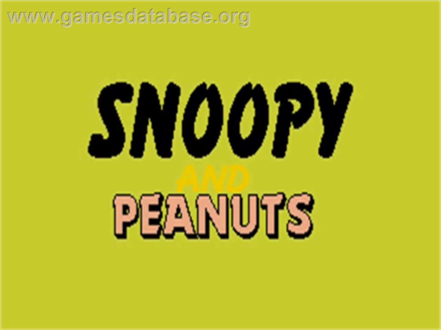 Snoopy - The Cool Computer Game - Commodore Amiga - Artwork - Title Screen