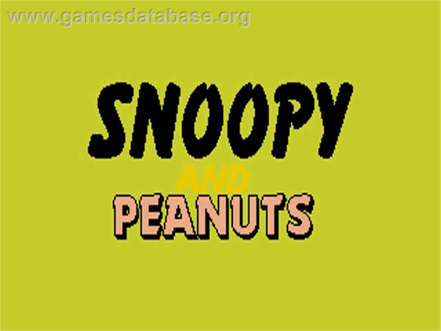 Snoopy and Peanuts - Commodore Amiga - Artwork - Title Screen