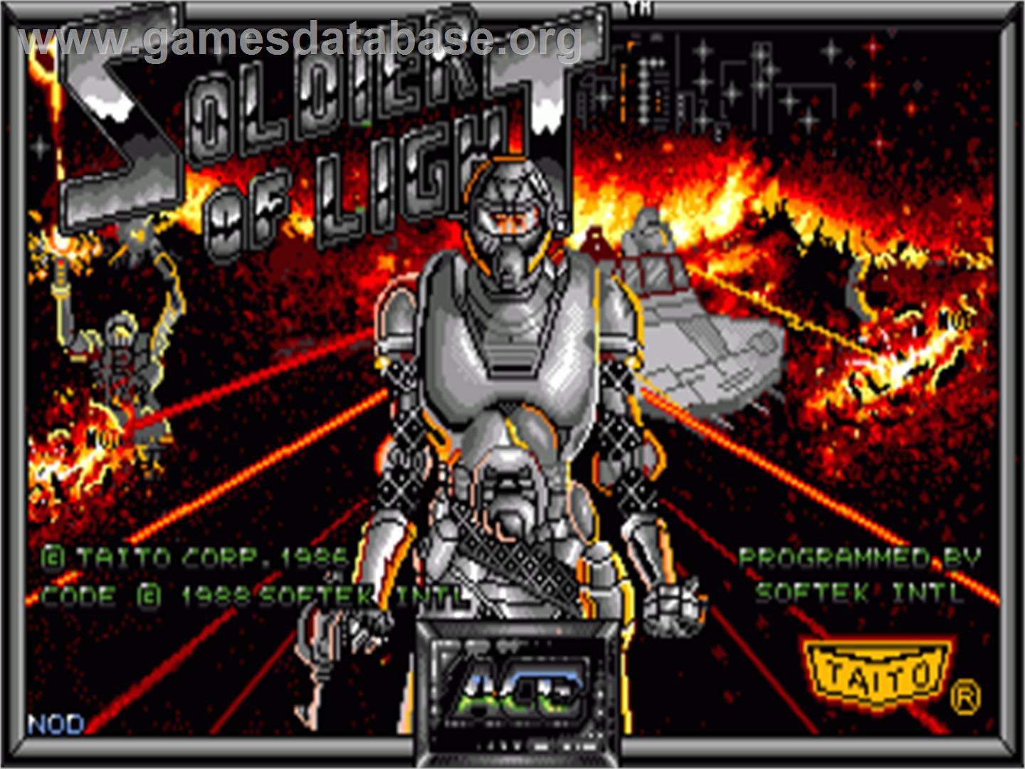 Soldier Of Light - Commodore Amiga - Artwork - Title Screen