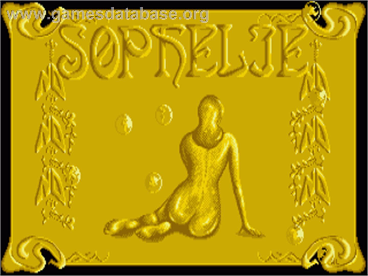 Sophelie - Commodore Amiga - Artwork - Title Screen
