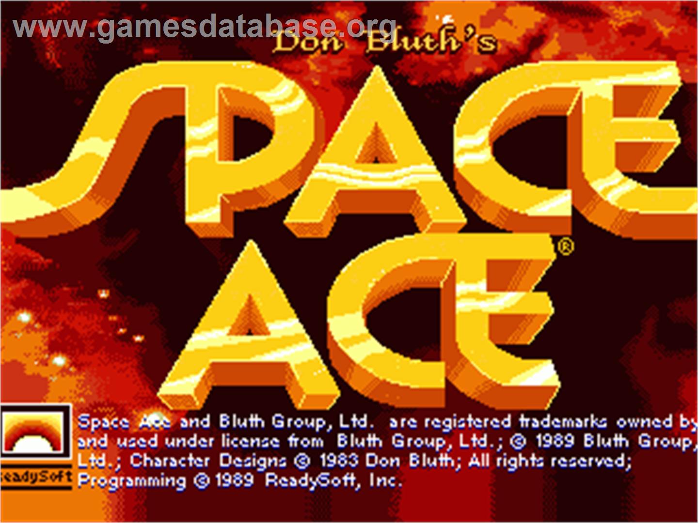 Space Ace - Commodore Amiga - Artwork - Title Screen